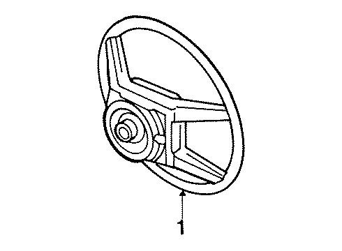 1994 Lincoln Continental Steering Column, Steering Wheel & Trim Diagram 2 - Thumbnail