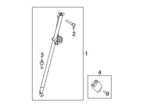 2019 Ford Explorer Second Row Seat Belts Diagram 2 - Thumbnail