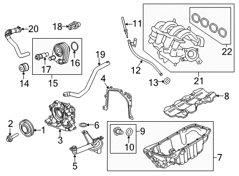 2011 Ford Fiesta Air Cleaner Element Assembly Diagram for BE8Z-9601-A