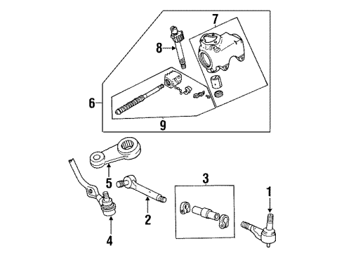 1995 Ford Ranger Steering Column, Steering Gear & Linkage Diagram