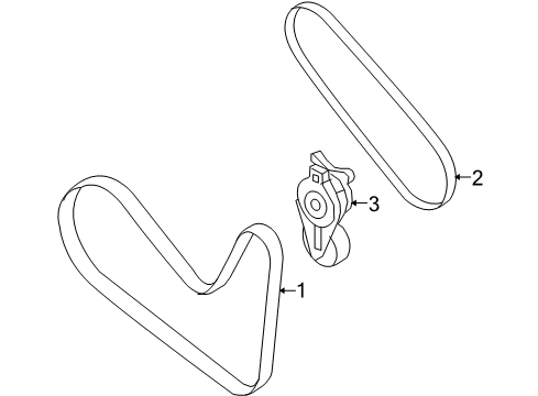 2007 Lincoln MKX Belts & Pulleys Diagram