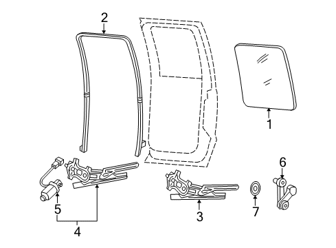 2010 Ford F-250 Super Duty Rear Door Diagram 3 - Thumbnail