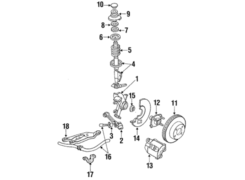 1993 Mercury Topaz Bracket Diagram for F23Z5486A