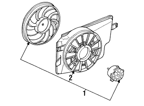 1995 Ford Mustang Cooling System, Radiator, Water Pump, Cooling Fan Diagram