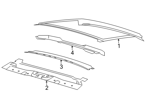 2017 Ford C-Max Panel Assembly - Roof Diagram for DM5Z-5850202-B