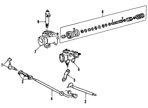 1998 Ford F-250 P/S Pump & Hoses, Steering Gear & Linkage Diagram 3 - Thumbnail