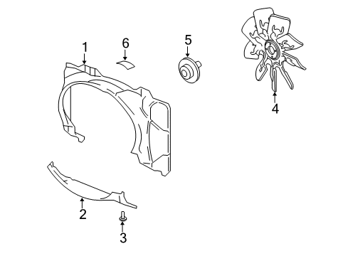 2005 Lincoln Navigator Cooling System, Radiator, Water Pump, Cooling Fan Diagram 1 - Thumbnail