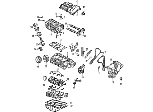 1998 Ford Taurus Arm - Timing Chain Tensioner Diagram for F6RZ-6L253-BA