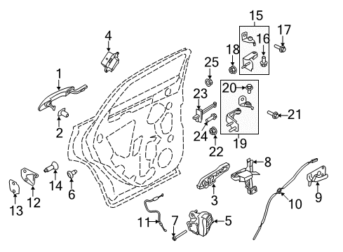 2015 Lincoln MKC Rear Door Diagram 4 - Thumbnail