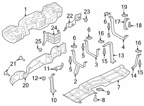 2023 Ford F-350 Super Duty PIPE - FUEL FILLER Diagram for MC3Z-9034-F