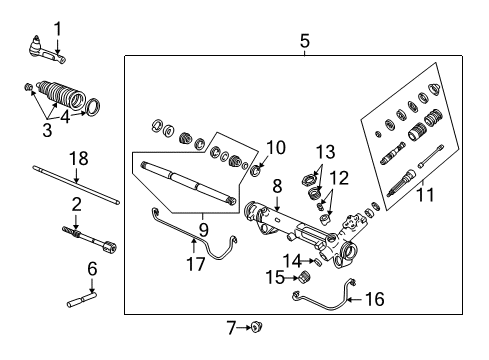 2003 Ford Mustang Tube - Power Steering Pressure Diagram for F3LY-3A717-A