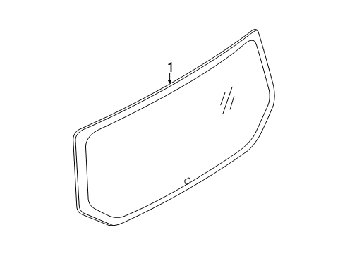 2016 Ford Transit Connect Lift Gate - Glass & Hardware Diagram