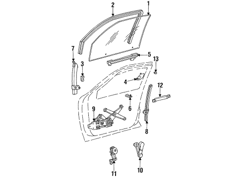 1993 Mercury Sable Front Door Diagram 1 - Thumbnail