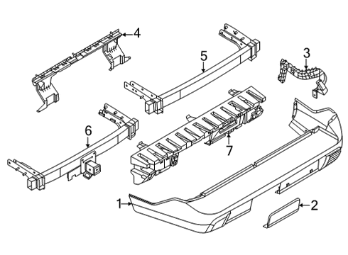 2022 Ford Maverick BRACKET - BUMPER MOUNTING Diagram for NZ6Z-17754-D