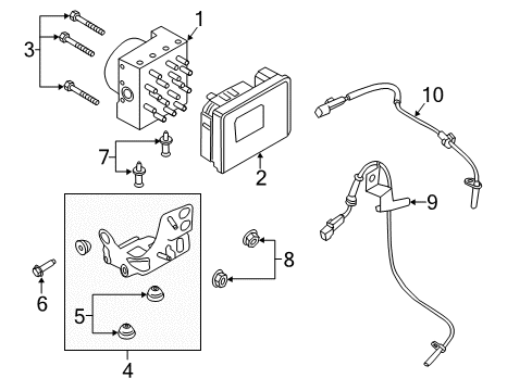 2019 Lincoln MKZ ABS Components Diagram 1 - Thumbnail