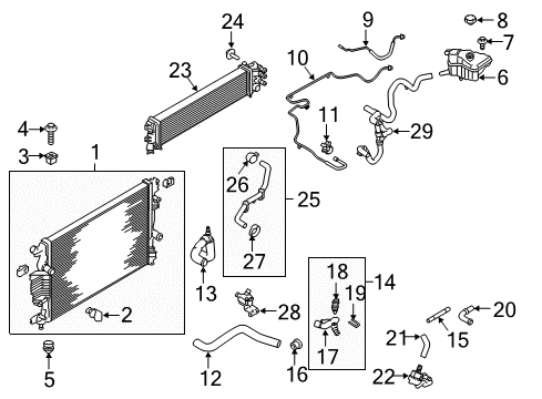 2016 Ford Fusion Adaptor - Water Outlet Connector Diagram for DS7Z-8K556-G