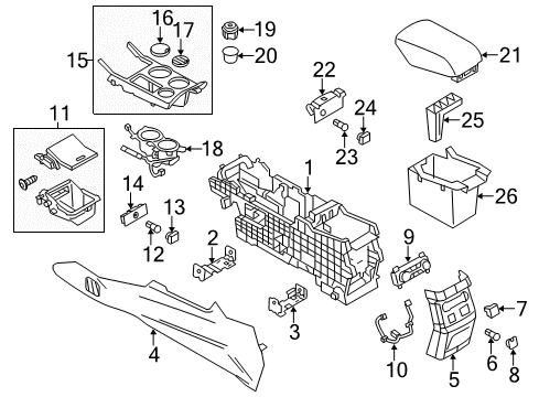 2014 Ford Explorer Console Diagram