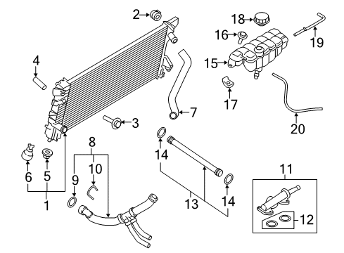 2018 Ford F-150 Radiator & Components Diagram 5 - Thumbnail