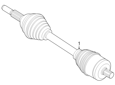 2023 Ford E-Transit Drive Axles - Rear Diagram