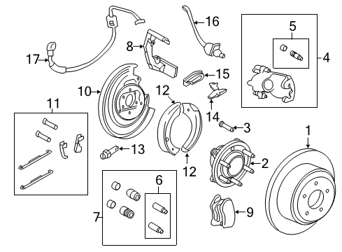 2013 Ford Expedition Brake Hose Assembly Diagram for 7L1Z-2282-C