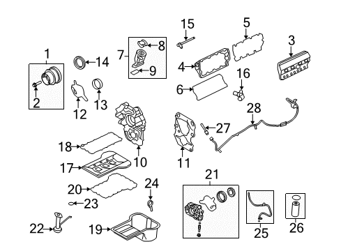 2009 Ford F-350 Super Duty Engine Parts & Mounts, Timing, Lubrication System Diagram 2 - Thumbnail