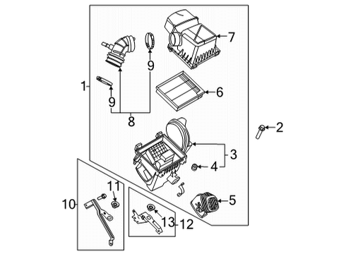 2022 Lincoln Corsair Air Intake Diagram