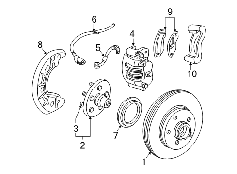 2004 Ford Ranger Brake Components Diagram