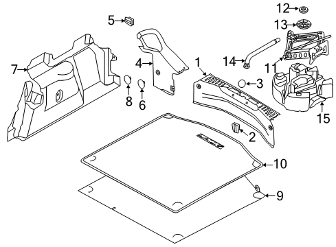 2017 Ford Focus Interior Trim - Rear Body Diagram 6 - Thumbnail