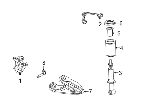 2007 Lincoln Mark LT Front Suspension, Control Arm, Stabilizer Bar Diagram 1 - Thumbnail