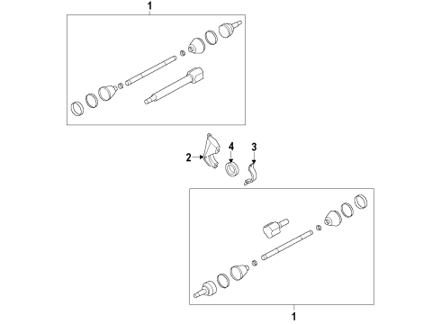 2014 Ford Focus Front Axle Shafts & Joints, Drive Axles Diagram