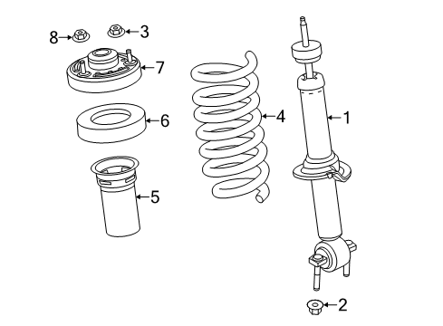 2017 Lincoln Navigator Struts & Components - Front Diagram 4 - Thumbnail