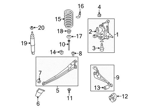 2010 Ford E-150 Front Suspension Components, Stabilizer Bar Diagram 1 - Thumbnail