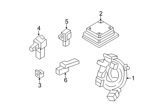 2020 Ford Police Responder Hybrid Air Bag Components Diagram 2 - Thumbnail