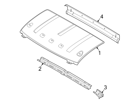 2022 Ford E-Transit Roof & Components Diagram 1 - Thumbnail