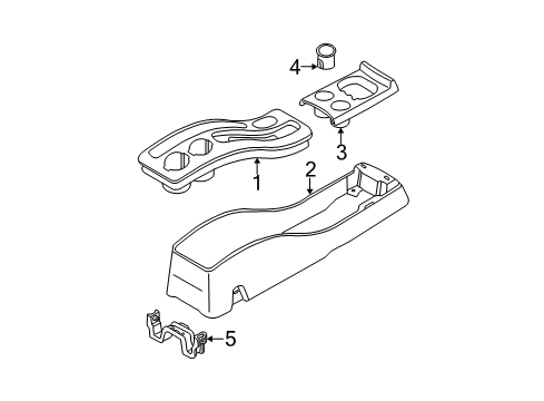 2001 Ford Escape Center Console Diagram 1 - Thumbnail