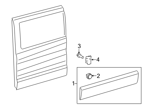 2015 Ford Transit-350 Exterior Trim - Side Loading Door Diagram 2 - Thumbnail