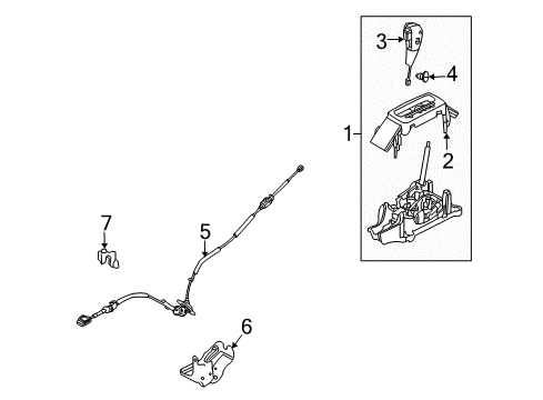 2012 Ford Flex Gear Shift Control - AT Diagram