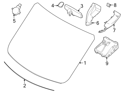 2022 Ford E-Transit Wipers Diagram 1 - Thumbnail