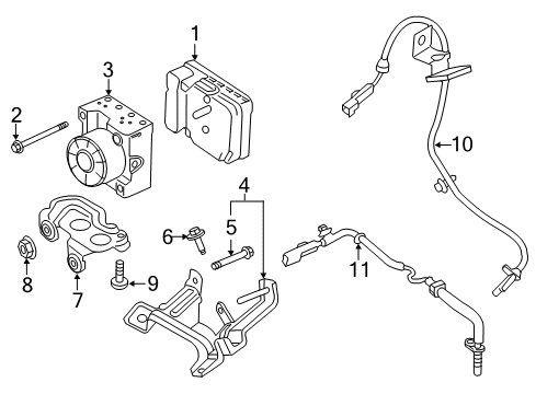 2021 Ford Edge ABS Components Diagram