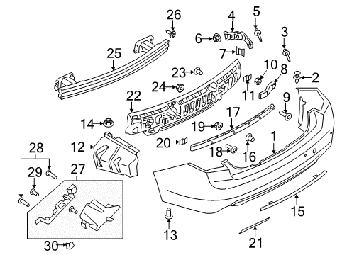 2018 Lincoln Continental Rear Bumper Diagram