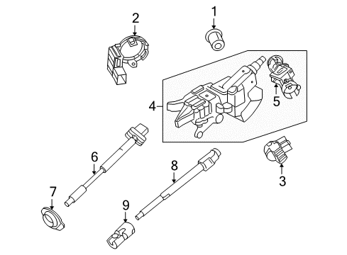 2009 Ford Mustang Housing & Components Diagram