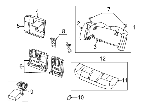 2005 Ford Taurus Armrest Assembly Diagram for 3F4Z-5467112-ABB