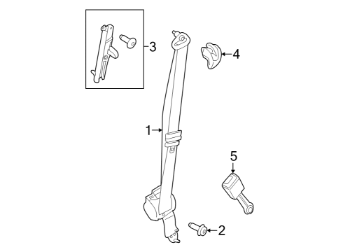 2023 Ford E-Transit Seat Belt Diagram