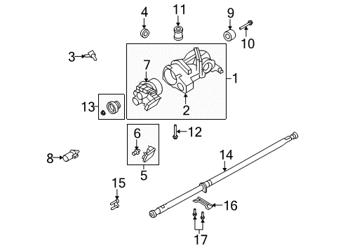 2005 Mercury Montego Axle & Differential - Rear Diagram