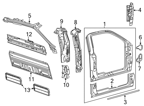 2013 Ford F-150 Aperture Panel, Back Panel Diagram 5 - Thumbnail