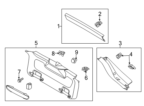 2015 Ford Focus Interior Trim - Lift Gate Diagram 1 - Thumbnail