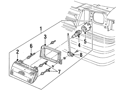 1989 Ford Tempo Screw Diagram for E83Z13032B