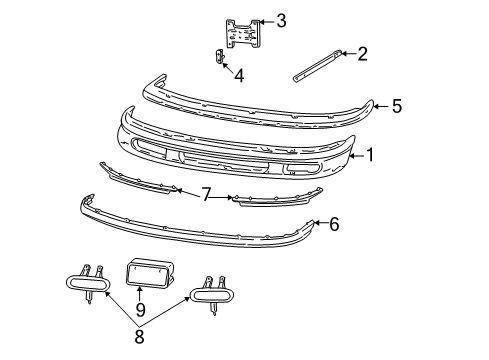 1997 Ford Expedition Front Bumper Diagram