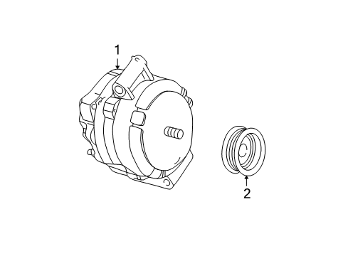 2007 Ford Escape Alternator Diagram for 6L8Z-10346-BARM