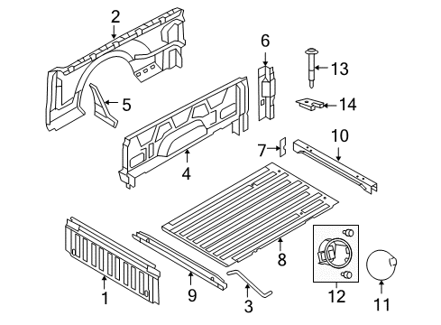 2009 Ford F-150 Door - Fuel Tank Filler Access Diagram for 9L3Z-83405A26-AA